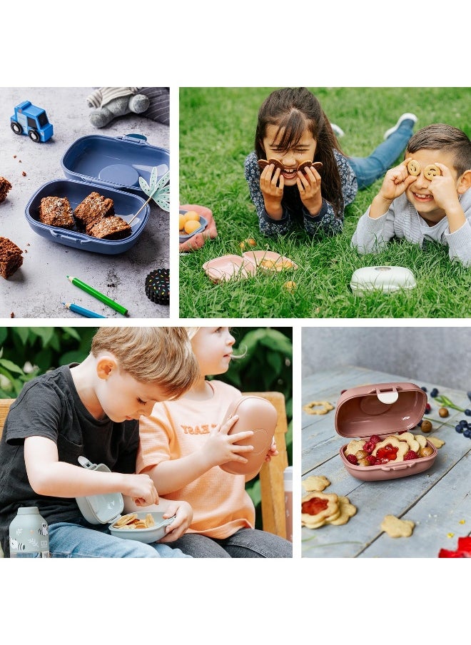 monbento - MB Gram Raccoon Children's Snack Box - Raccoon - Boys and Girls - Ideal for Lunch or Snacks at School/Park - BPA Free - Food Safe - Green