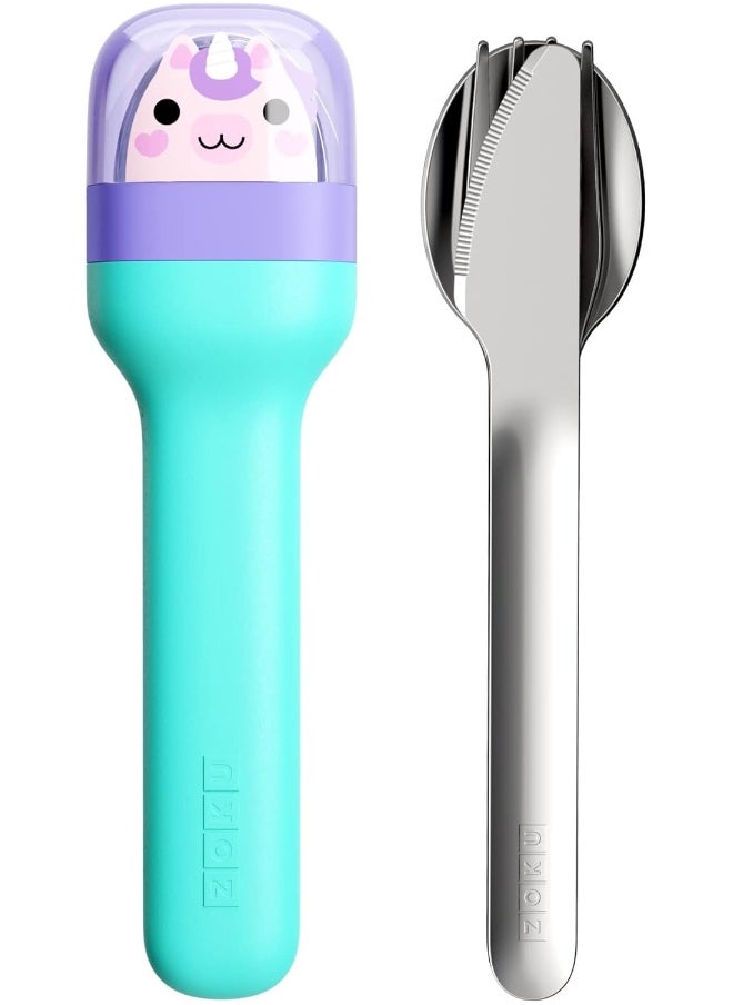 Zoku Kids Utensils in Holder Set of 3 Pieces