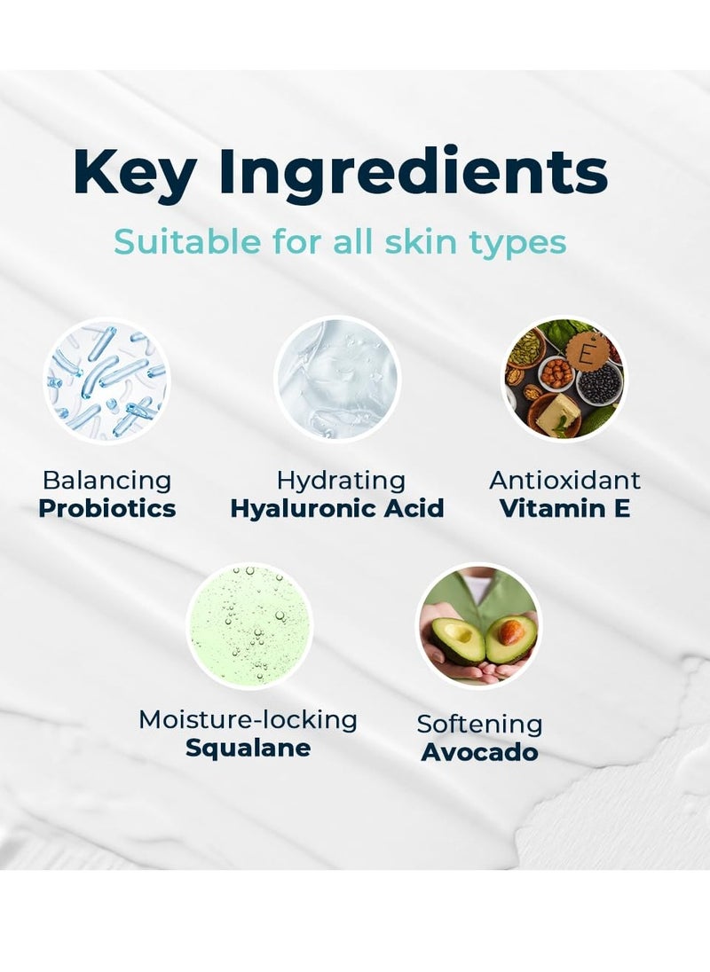 VitaMedica Clear Skin Probiotic Daily Facial Moisturizer - Lightweight Hydrating Water-Based Gel Cream with Vitamin E, Aloe, Squalane, Hyaluronic Acid