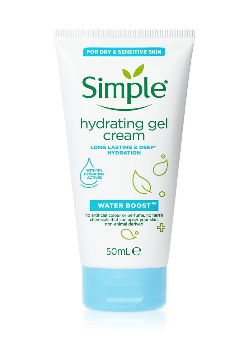 Simple Water Boost Hydrating Gel Cream, Face Moisturizer, 1.7 oz