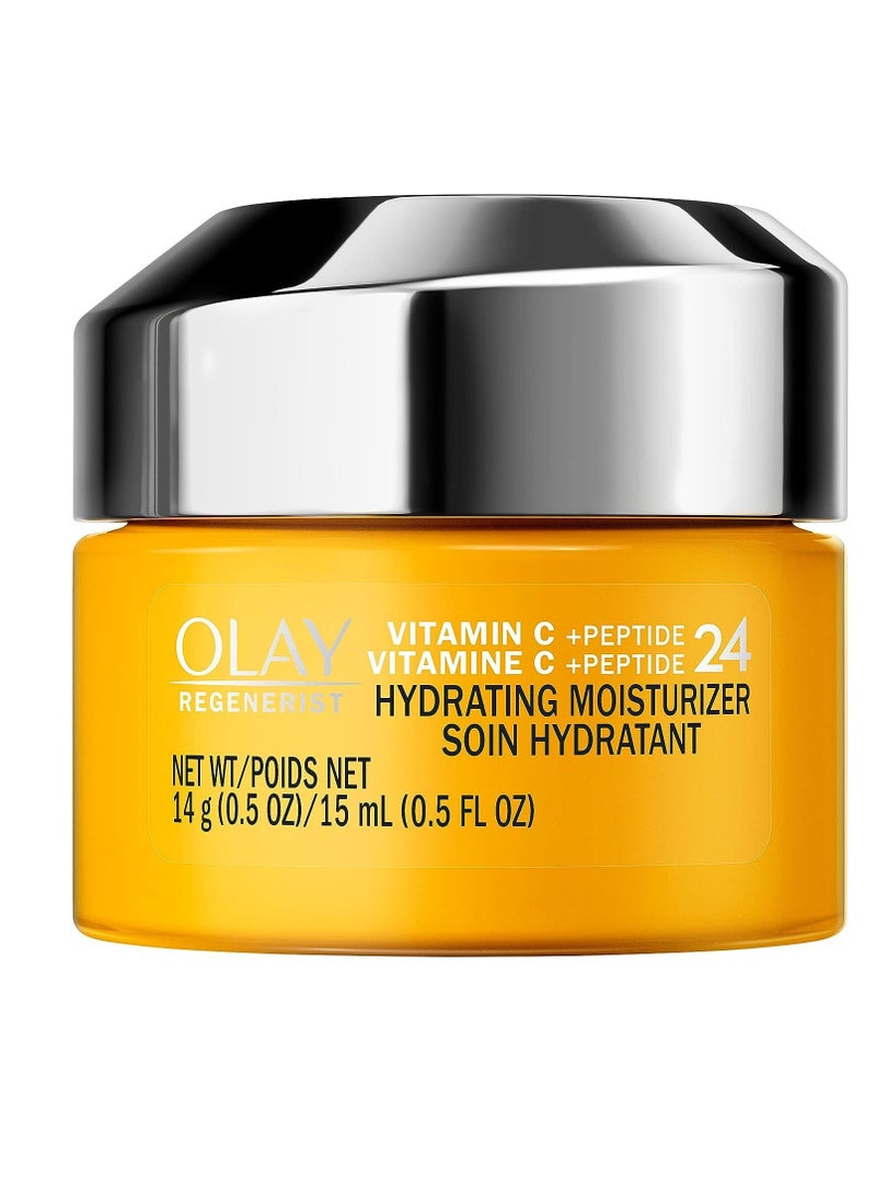Olay Regenerist Vitamin C + Peptide 24 Face Moisturizer, Trial Size, 0.5 oz (Pack of 2)