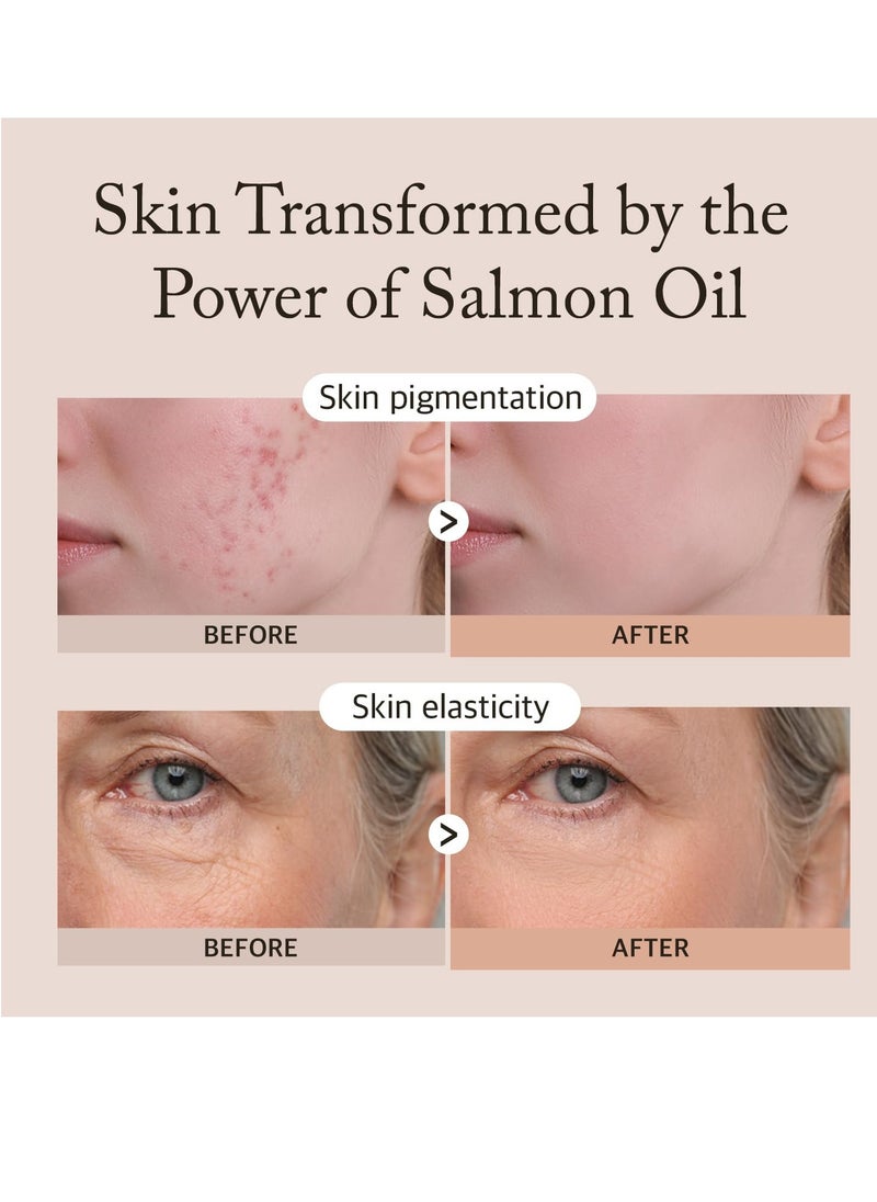 Salmon & Peptide Nutrition Cream – 1.76 fl oz– Deeply Hydrating Face Moisturizer with Collagen & Peptides for Dry, Aging Skin – Korean Skincare for Soothing Redness and Improving Elasticity