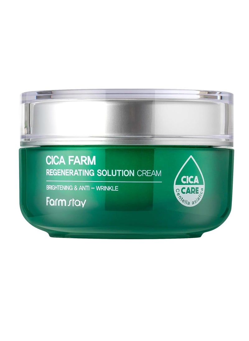 FARMSTAY Cica Farm Regenerating Solution Cream - Face Moisturizer - Moisturizer Face Cream Reduces Wrinkles - 1.69 oz
