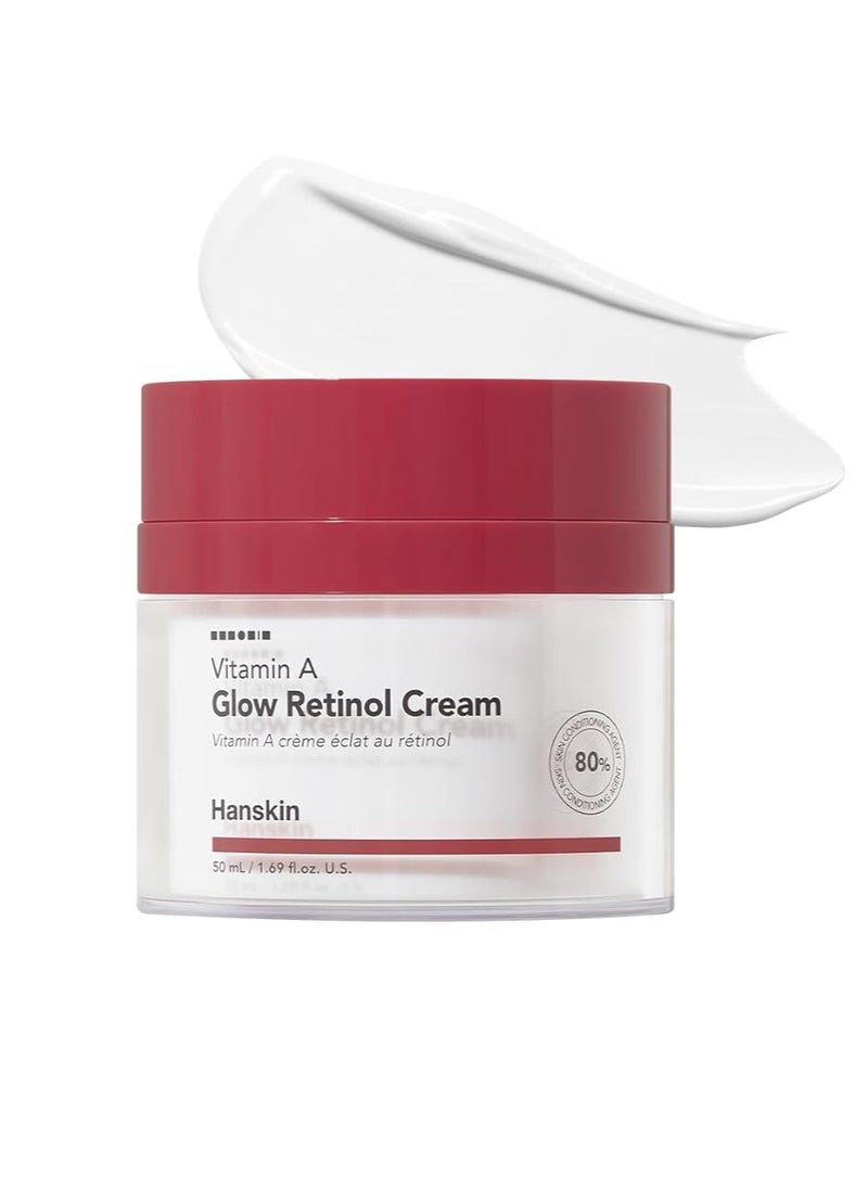Hanskin Retinol Facial Cream, Repair Fine Lines & Wrinkle, Anti Aging Moisturizing Cream, For Smoothing Firming Revitalizing Radiant Glow Skin, Korean Skincare, 50ml/1.69 FL Oz
