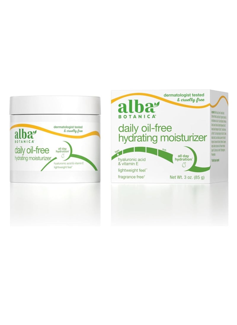 Alba Botanica Hawaiian Aloe and Green Tea Oil Free Skin Moisturizer - 3 Oz (Pack of 2)