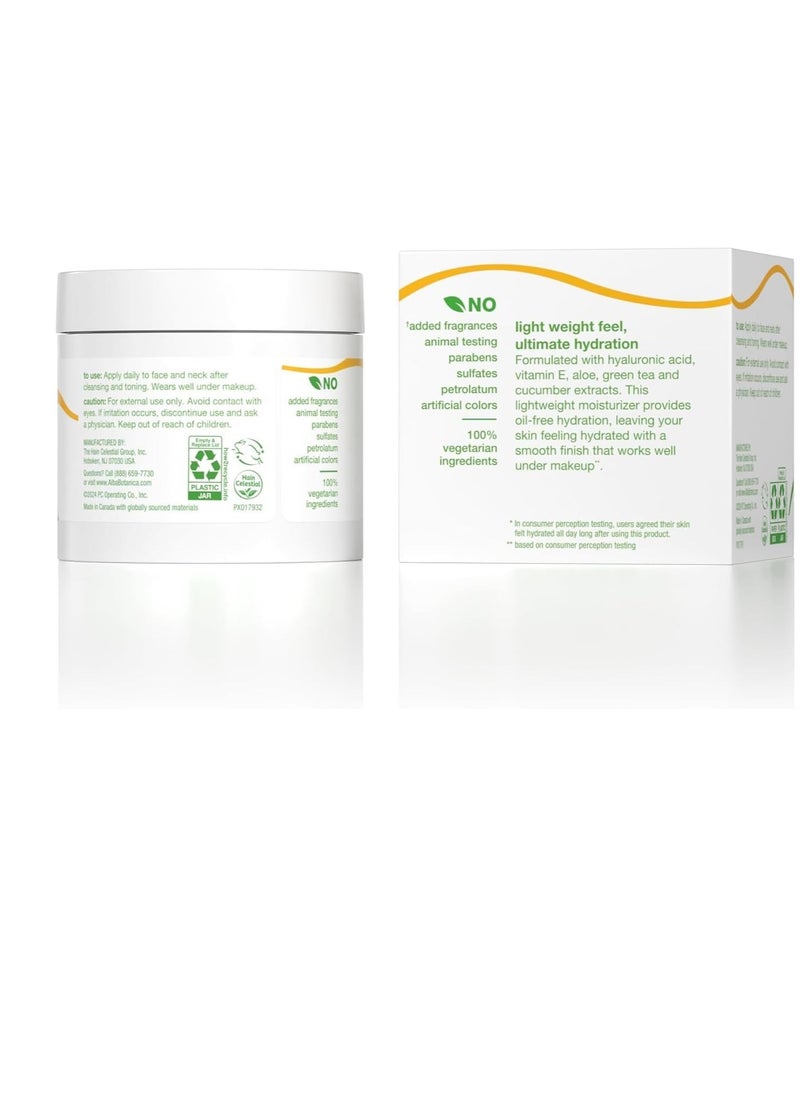 Alba Botanica Hawaiian Aloe and Green Tea Oil Free Skin Moisturizer - 3 Oz (Pack of 2)