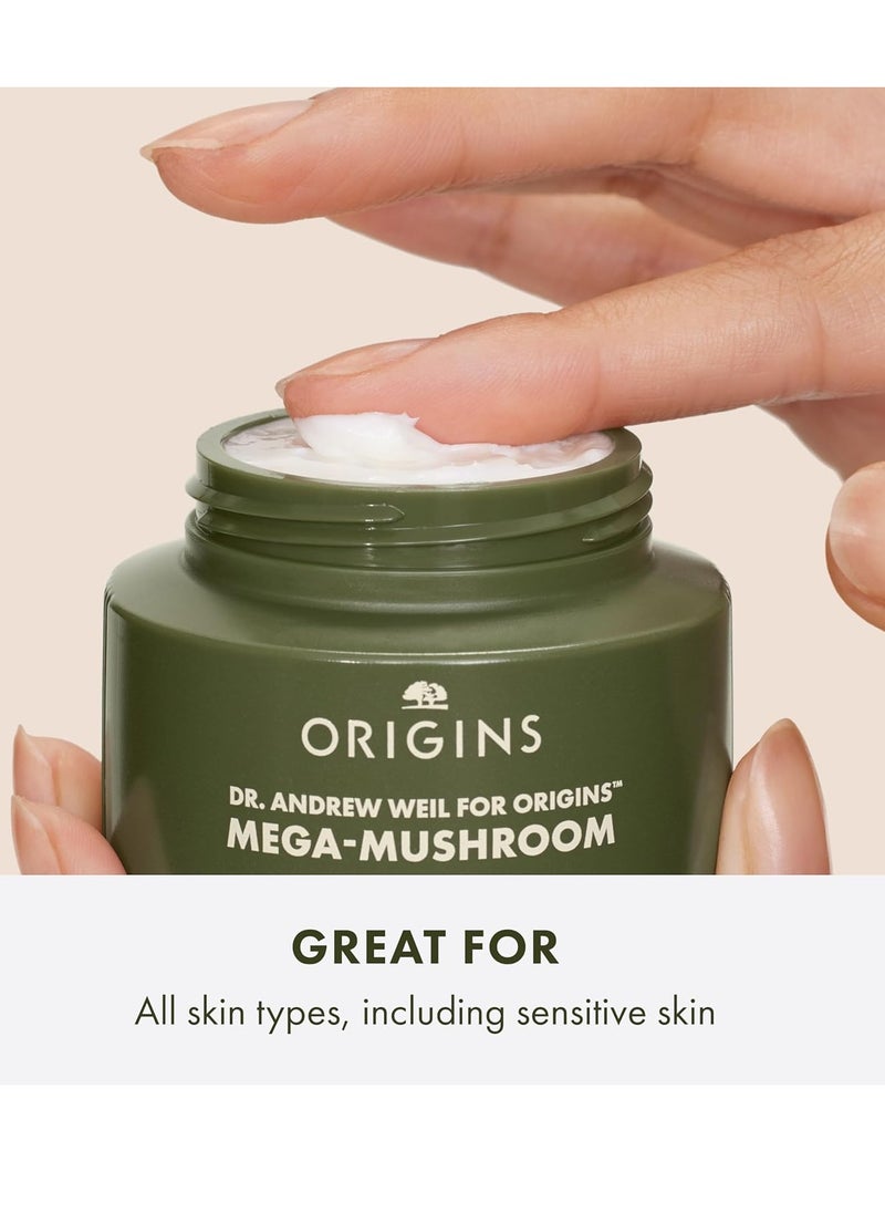 Origins Mega-Mushroom Soothing Cream | Visibly Soothes Skin | With Reishi Mushroom, 1.7 Fl Oz