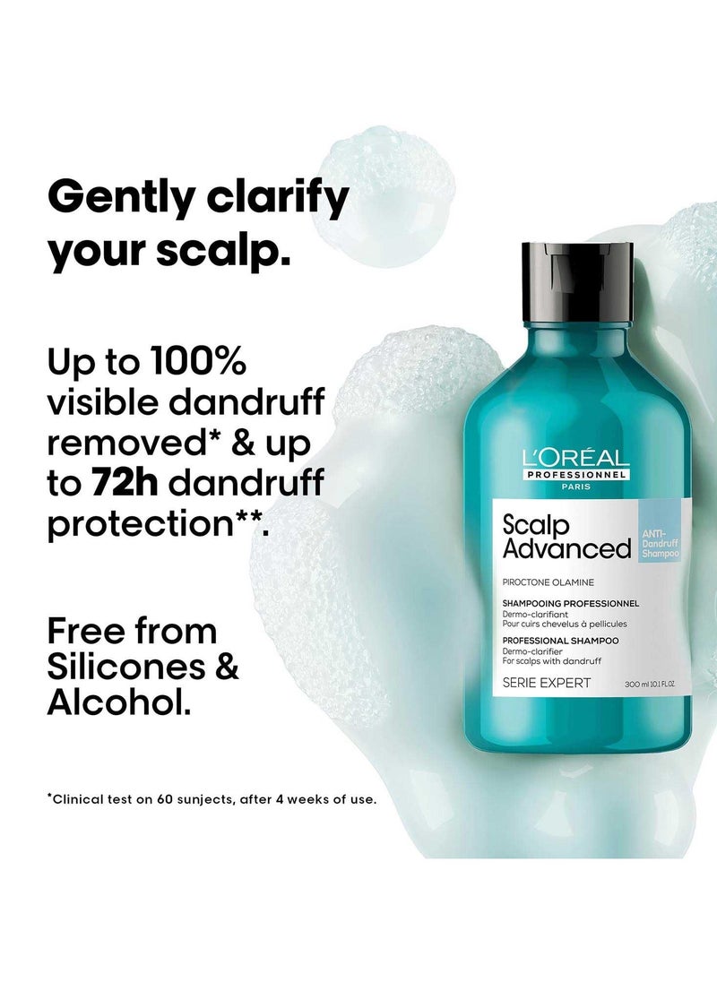 Scalp Advanced Anti-Dandruff Dermo-Clarifier Shampoo 300ml | Removes Dandruff & Gently Clarifies the Scalp with Piroctone Olamine | For Men & Women