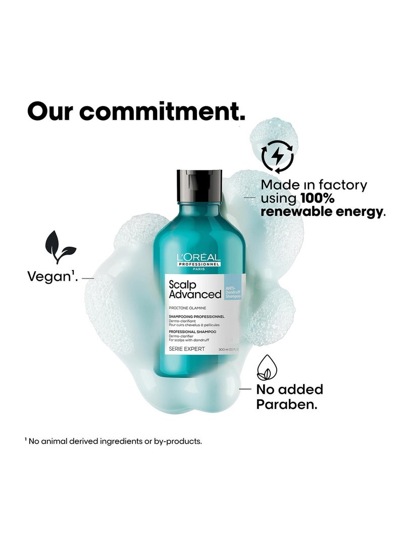 Scalp Advanced Anti-Dandruff Dermo-Clarifier Shampoo 300ml | Removes Dandruff & Gently Clarifies the Scalp with Piroctone Olamine | For Men & Women