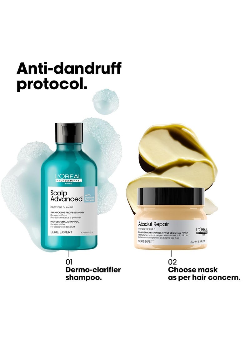 Scalp Advanced Anti-Dandruff Dermo-Clarifier Shampoo 300ml | Removes Dandruff & Gently Clarifies the Scalp with Piroctone Olamine | For Men & Women