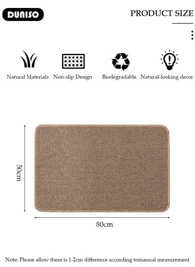 Cat Scratcher Mat,Wall Mounted Natural Sisal Cat Scratch Pad,Vertical Cat Scratching Board with Velcro Tapes,Self-Adhesive Cat Scratching Mat,Protect Wall, Couch, Carpet, Furniture
