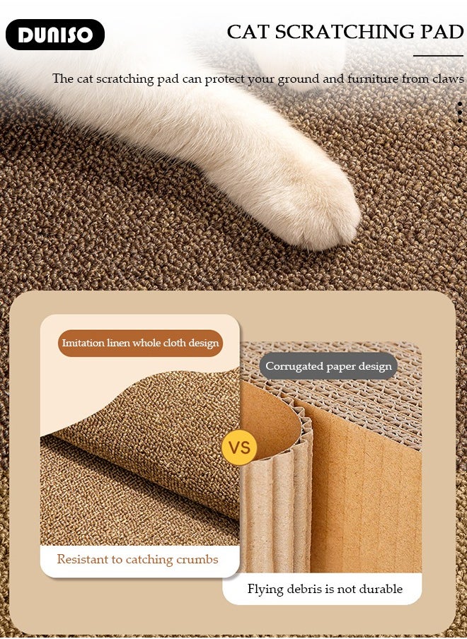 Cat Scratcher Mat,Wall Mounted Natural Sisal Cat Scratch Pad,Vertical Cat Scratching Board with Velcro Tapes,Self-Adhesive Cat Scratching Mat,Protect Wall, Couch, Carpet, Furniture