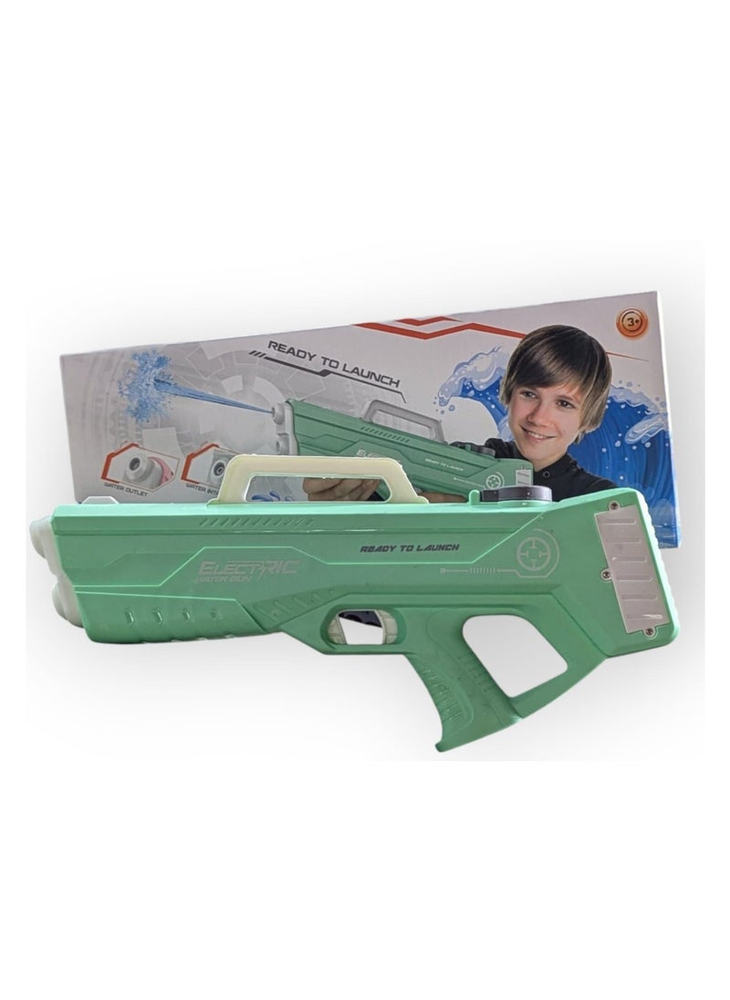 Electric Water Gun For Kids Ages 3-12 Automatic Water Gun-Super Soaker With Automatic High Power, Beach Toys For Summer Outdoor Fun Perfect Pool And Water Guns Play 3.7V 1200mAh Lithium Battery Water Delivery Distance Up To 10 Meters/32.8 Feet Green