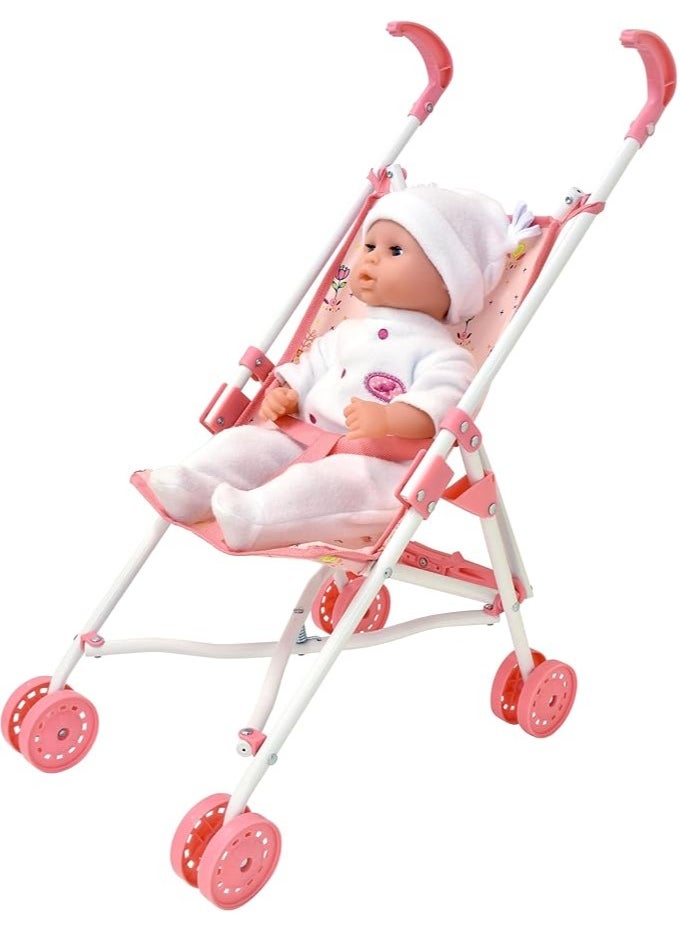 Deluxe 4 With heel Folding Stroller from Peterkin gift for kids of Age above 3 years