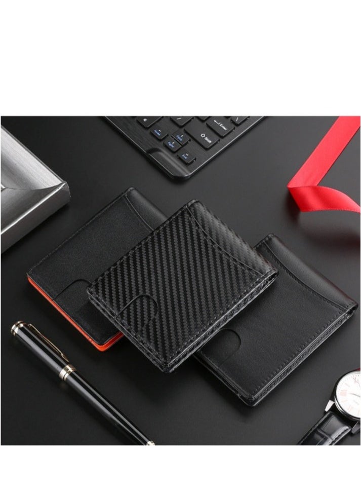 Skycare Slim Wallets for Men - Leather Money Clip Mens Wallet - RFID Blocking Front Pocket Bifold Wallet - Minimalist Credit Card Holder with Gift Box