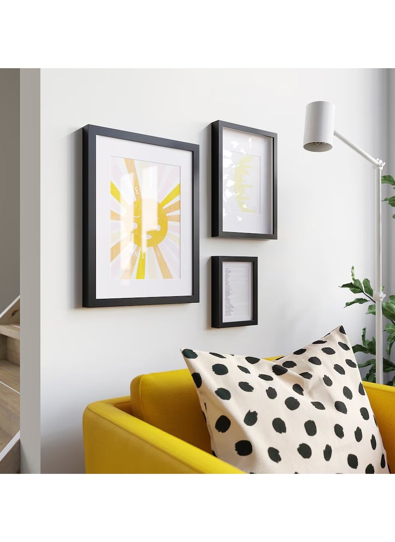 Wall Photo Frame, Wall Hanging Picture Frame, Mounted Frame For Home, Office Black