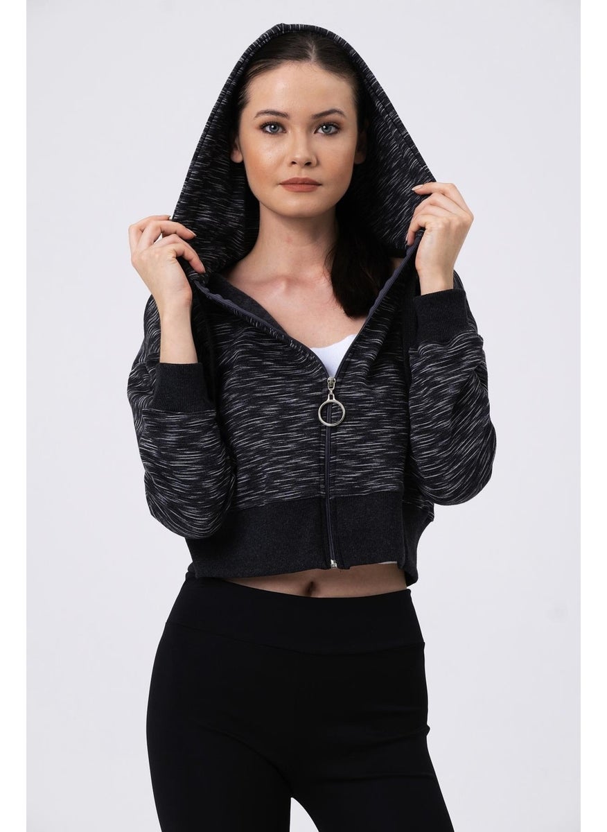 Crop Hoodie Cardigan (B20-5013)
