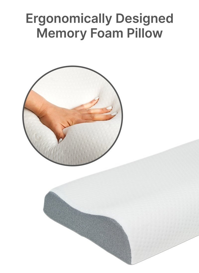 Specialty Medical Cervical Sleeping Orthopedic Memory Foam Ergonomic Contour Pillow for Neck and Shoulder Support & Pain Relief