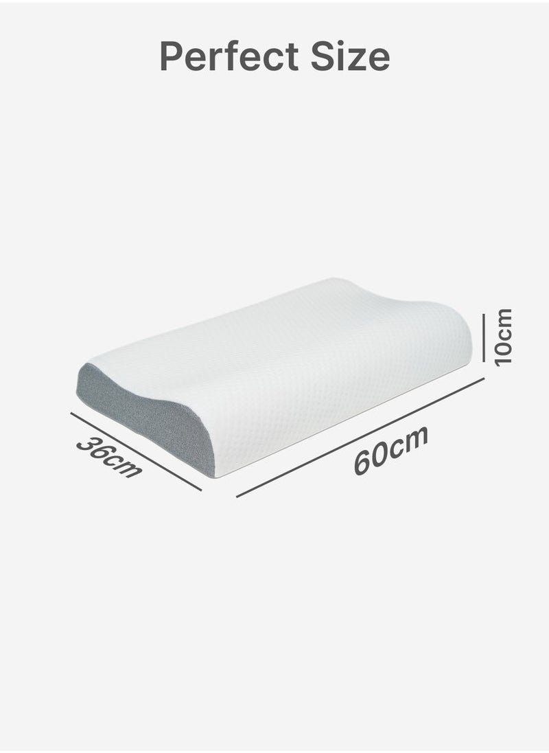 Specialty Medical Cervical Sleeping Orthopedic Memory Foam Ergonomic Contour Pillow for Neck and Shoulder Support & Pain Relief
