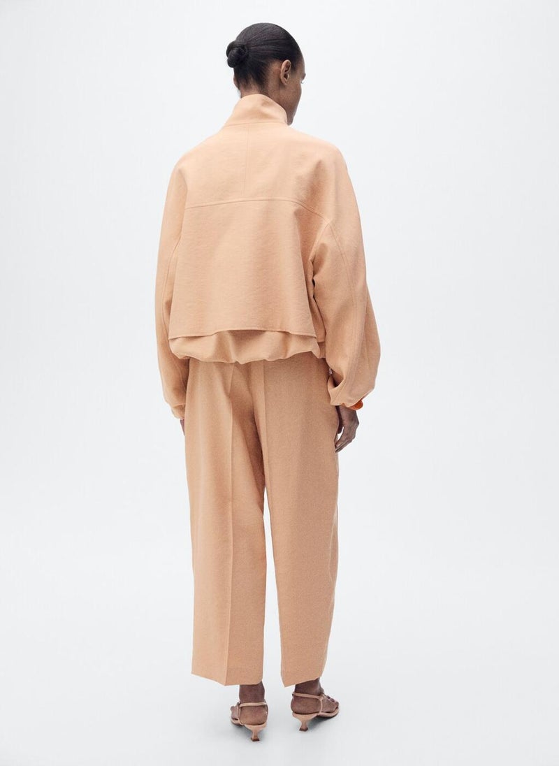 Straight Lyocell Pleats Pants