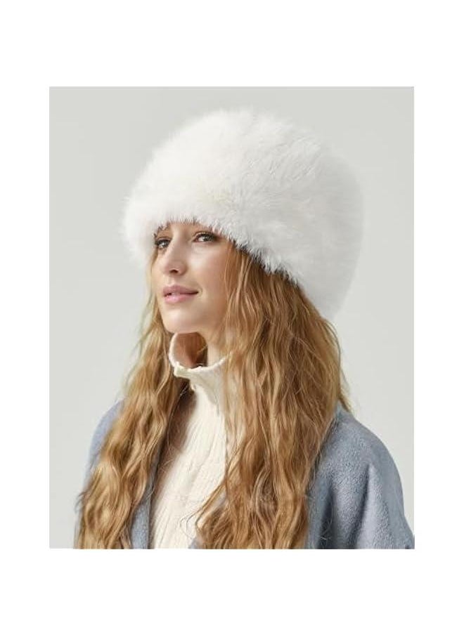 Russian Style Long Pile Faux Fur Women's Winter Cossack Hat