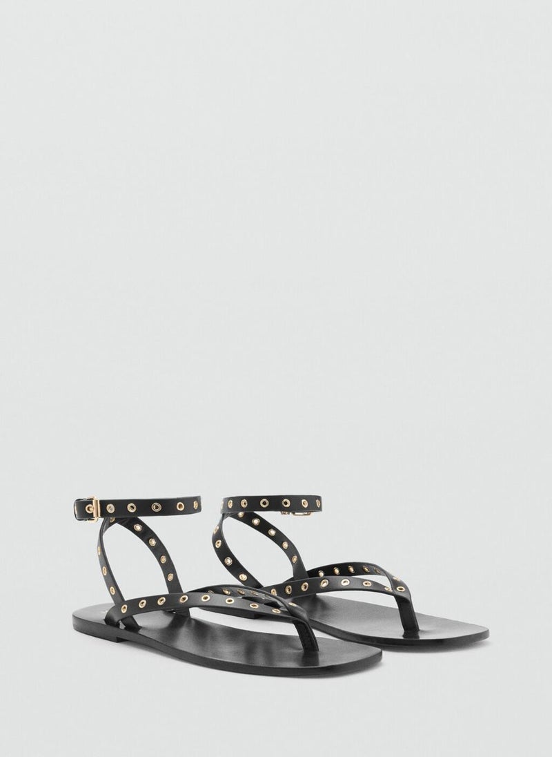 Die-Cut Straps Sandals