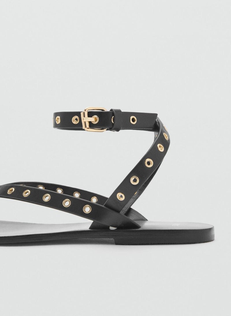 Die-Cut Straps Sandals