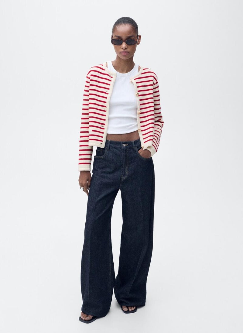 Stripped Knit Cardigan
