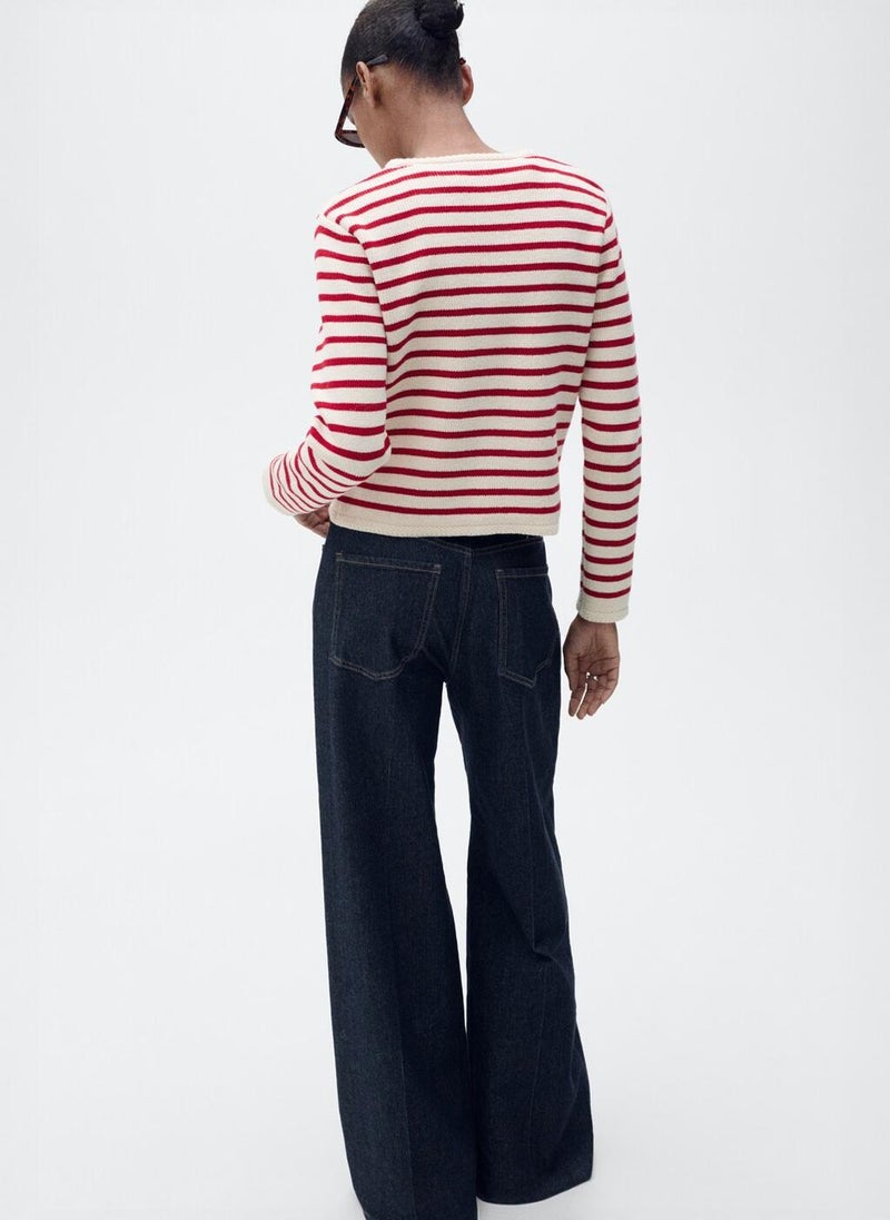 Stripped Knit Cardigan