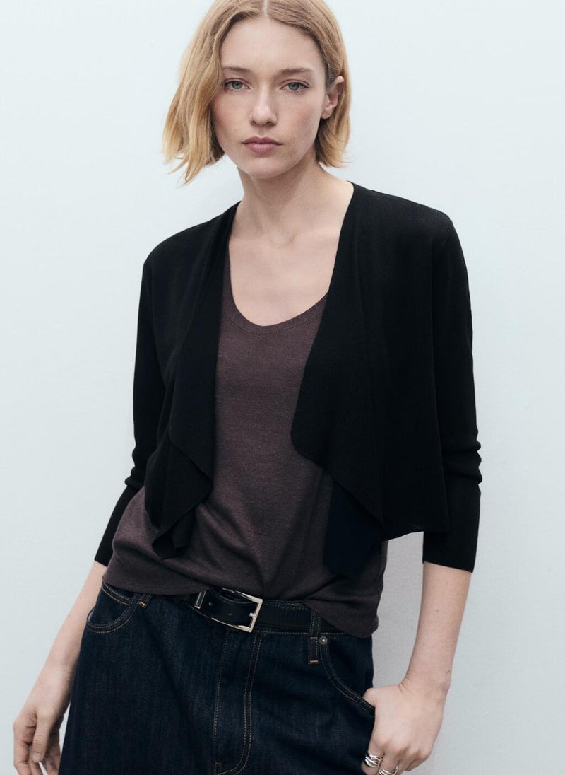 Knitted Cropped Cardigan