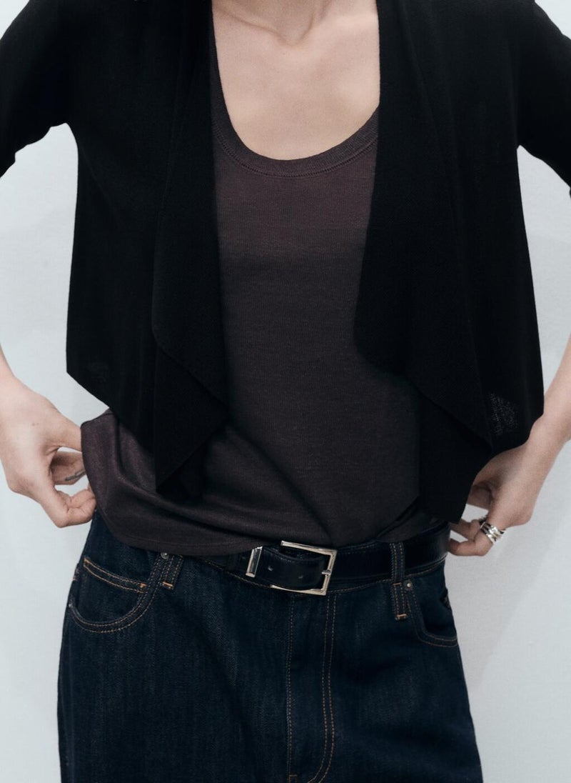 Knitted Cropped Cardigan