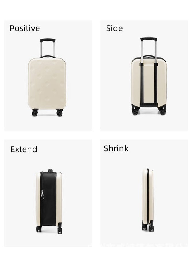 1-Piece Portable Foldable Suitcase Rugged and Durable Travel Luggage with Password Lock Travel Business Light Trolley Case,20 In