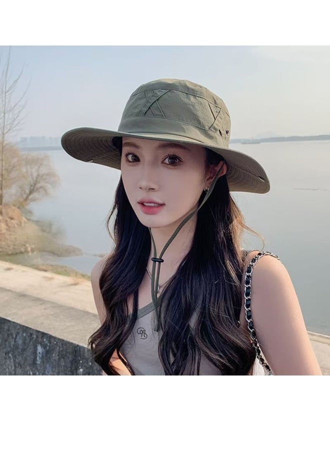 Outdoor Cowboy Hats, Men's and Women's Hats, Sun Protection, Quick-Drying, Breathable Sun Hat