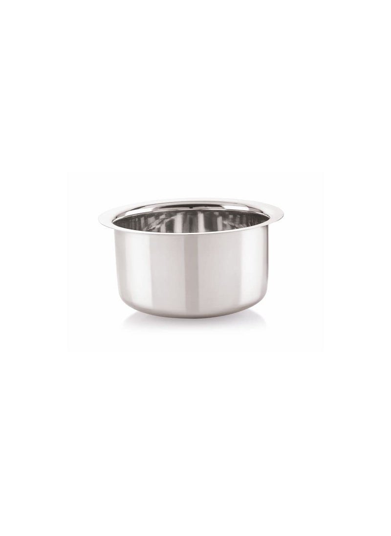 Neelam Stainless Steel 11 22G Round Bottom Tope, 1500 ml, Silver