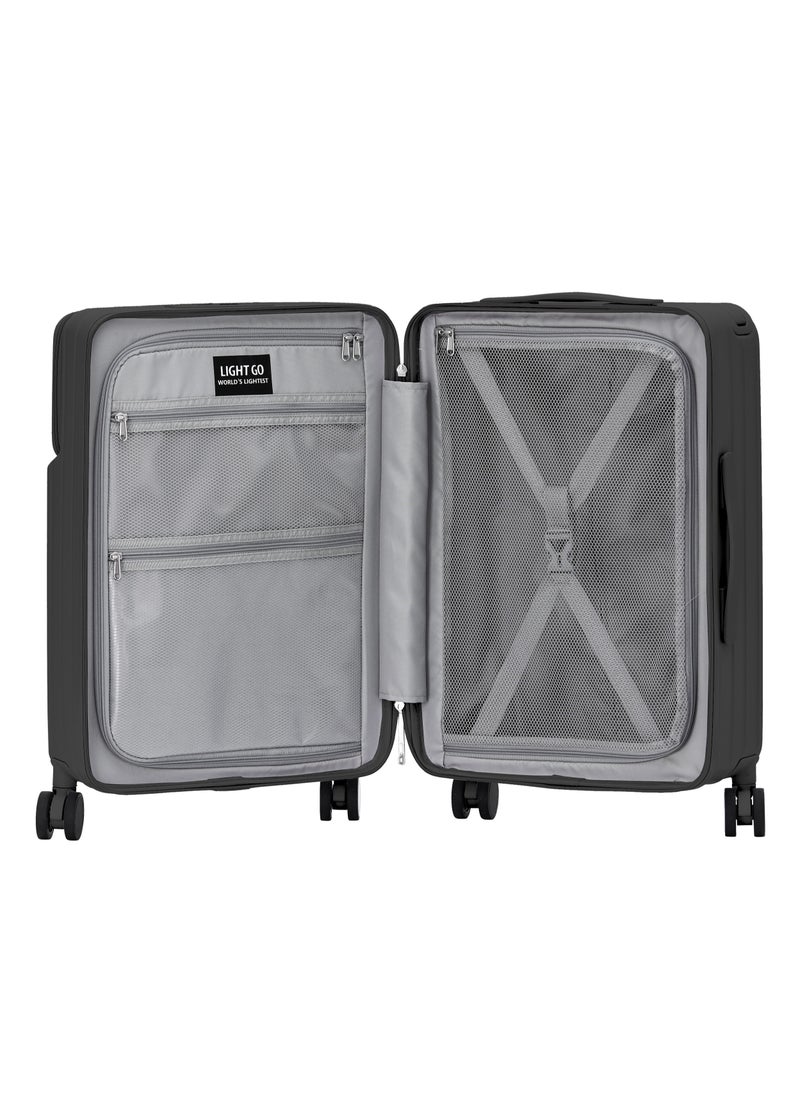 7615 black 22.5” Suitcase check in luggage with Expandable with TSA travel case YKK ZIPPER