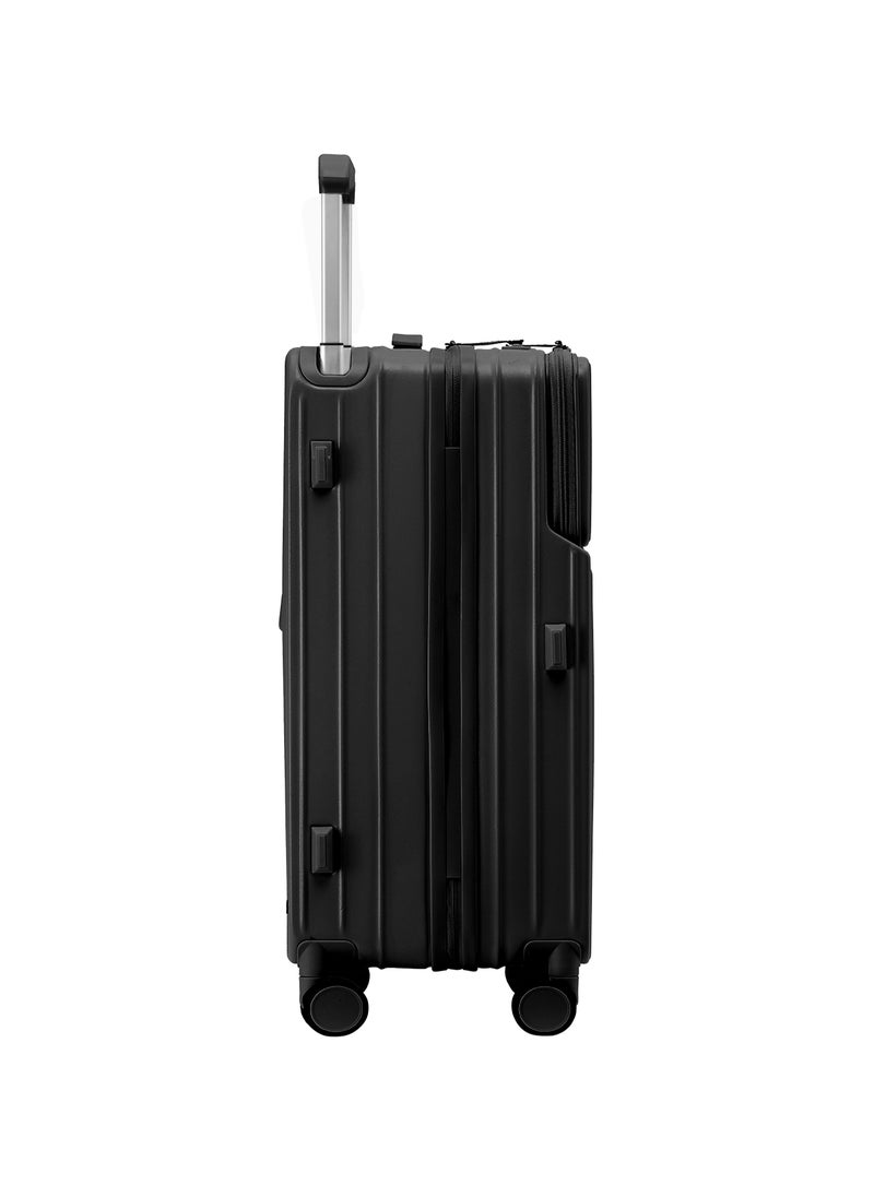 7615 black 22.5” Suitcase check in luggage with Expandable with TSA travel case YKK ZIPPER
