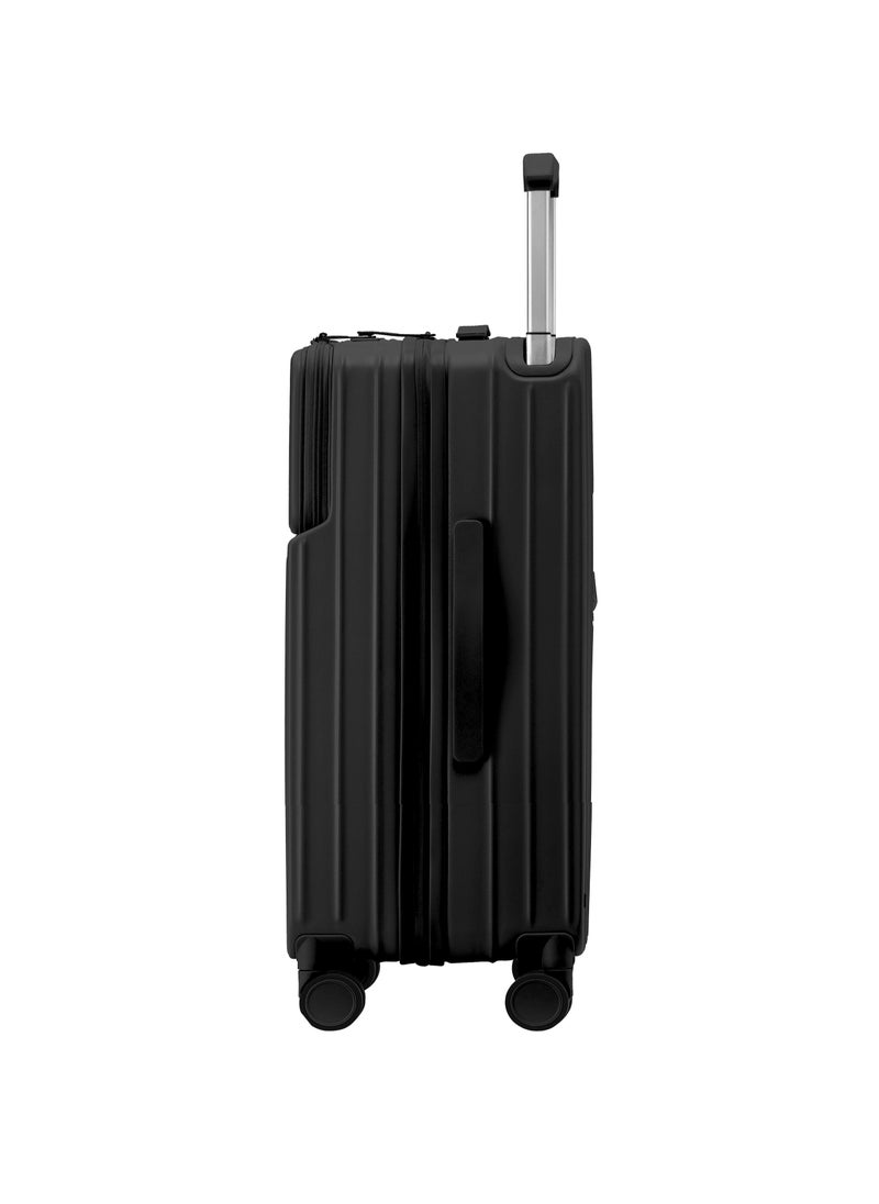 7615 black 22.5” Suitcase check in luggage with Expandable with TSA travel case YKK ZIPPER