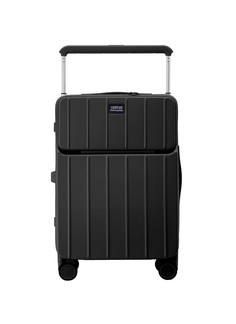 7615 black 22.5” Suitcase check in luggage with Expandable with TSA travel case YKK ZIPPER