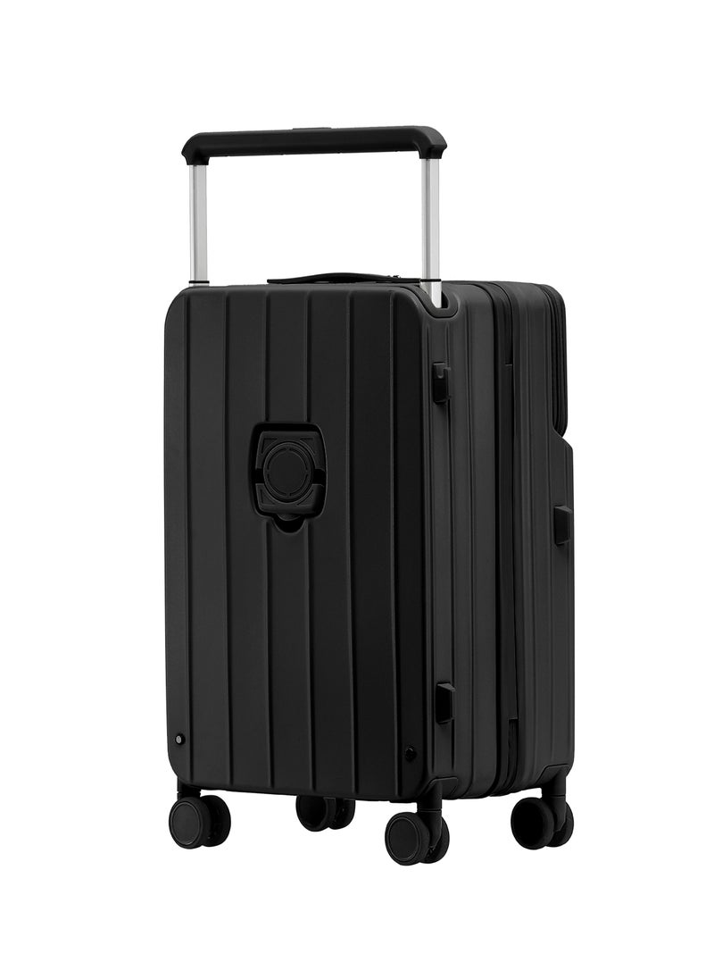 7615 black 22.5” Suitcase check in luggage with Expandable with TSA travel case YKK ZIPPER