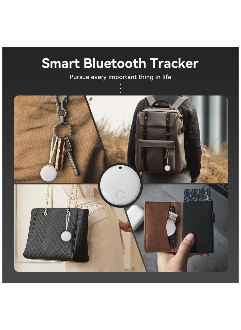 Air Tracker Tag, Wallet Tracker Works with Find My App (iOS Only), Replaceable Battery, White Item Finders for Dog, Keys, Luggage, Suitcases, Pets, Loud Beep (Not for Android)