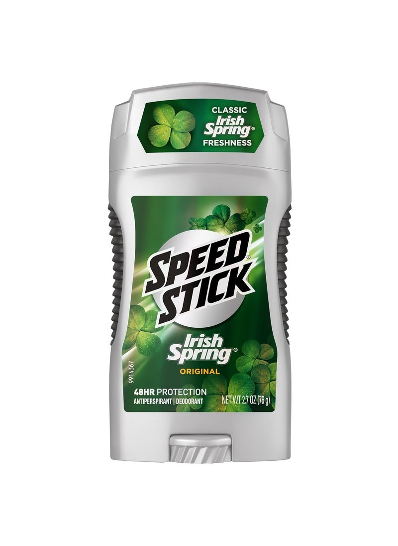 Speed Stick Men's Antiperspirant and Deodorant, Irish Spring Original, 2.7 Ounce