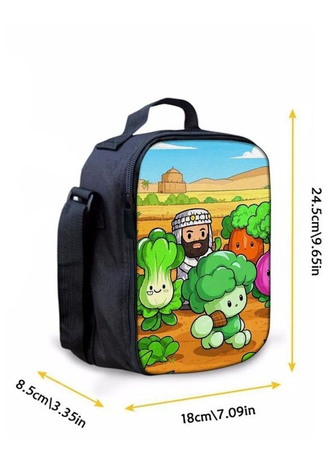 Cartoon three-piece schoolbag with zipper - 594