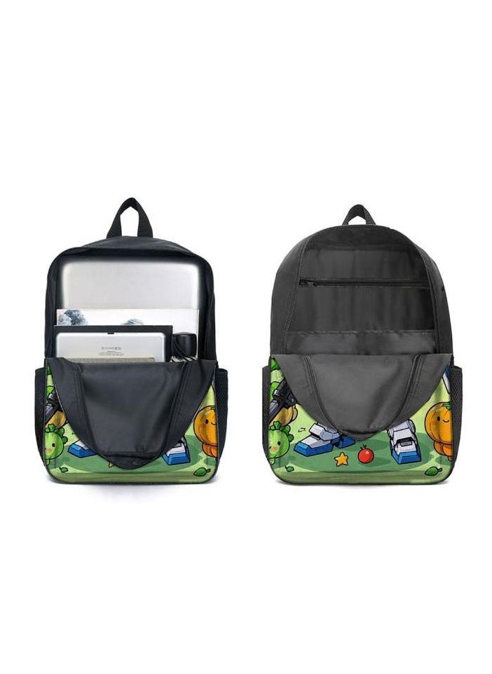 Cartoon three-piece schoolbag with zipper - 649