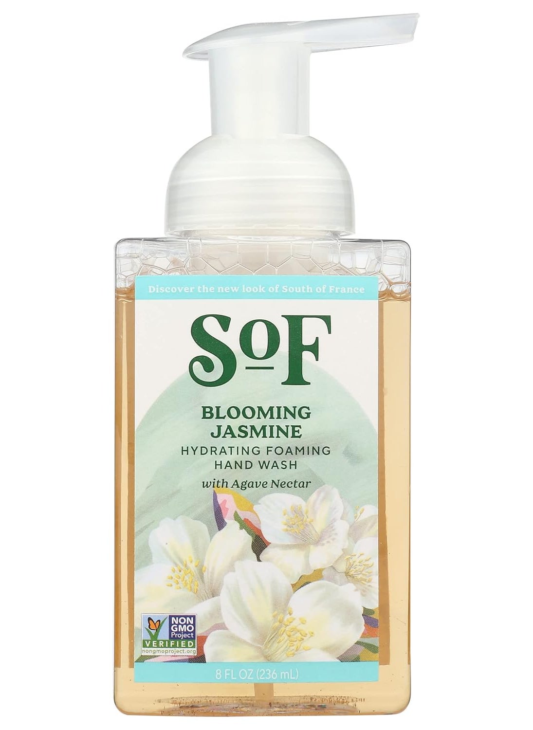 South of France Hydrating Blooming Jasmine Foaming Hand Wash, Gluten Free, Cruelty Free, 8 Ounce (Pack of 3)