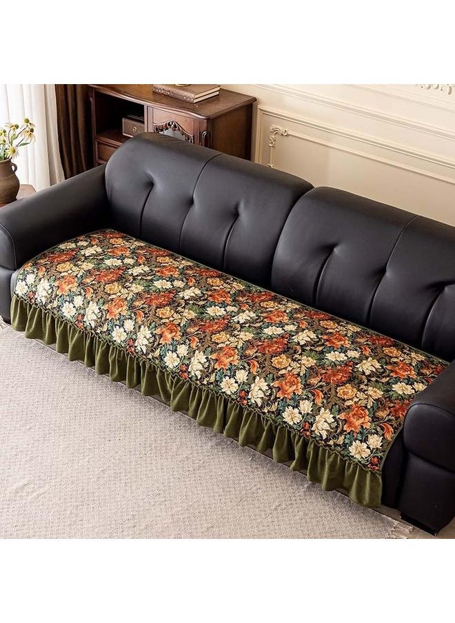New Style Sofa Cushion Winter Non-slip Light Luxury Thickened Universal Dirty Resistant Ruffled High-end Pujiang Sofa Cover