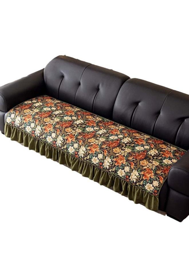 New Style Sofa Cushion Winter Non-slip Light Luxury Thickened Universal Dirty Resistant Ruffled High-end Pujiang Sofa Cover