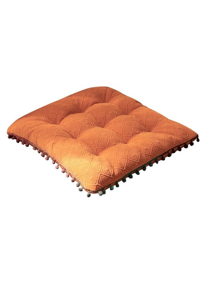 Modern Simple Cushion Chair Cushion Solid Color Living Room Dining Chair Fat Cushion Sedentary Non-slip Strap Square Chair Cushion