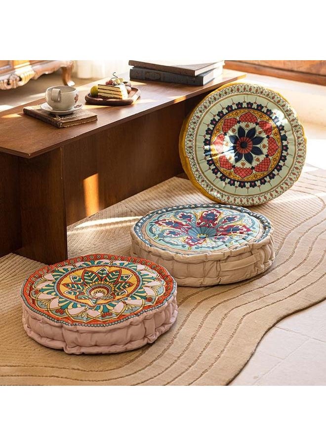 New Ethnic Style Cushion Futon Round Portable Floor Thickened Sofa Meditation Bohemian Style Cushion