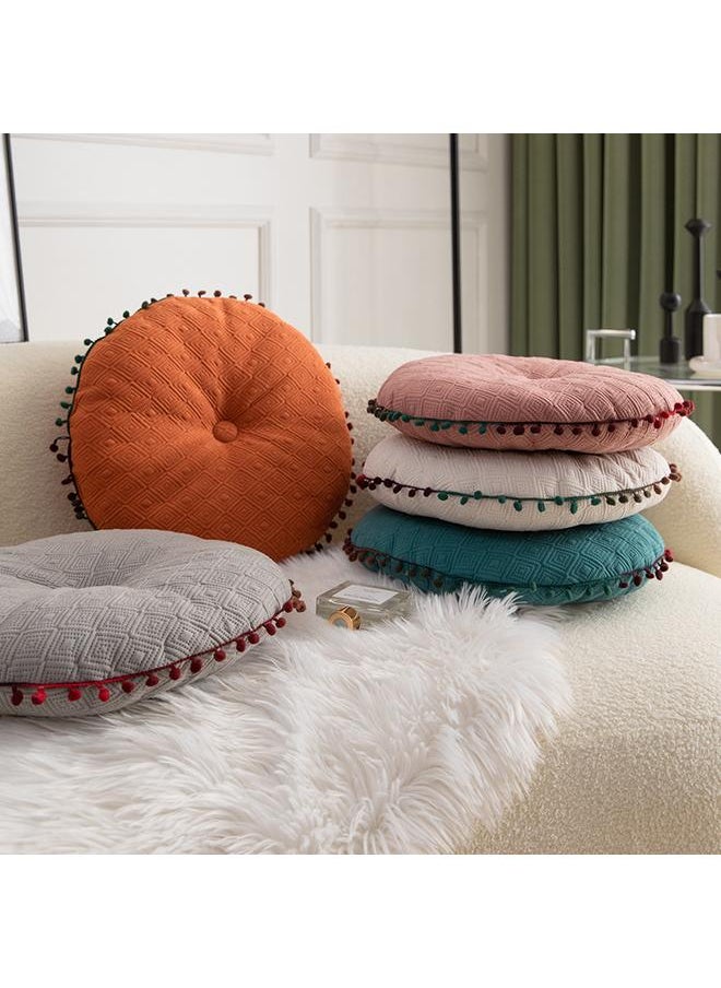 New Modern Simple Small Pumpkin Fur Ball Round Pillow Pillow Office Sofa Cushion Wholesale