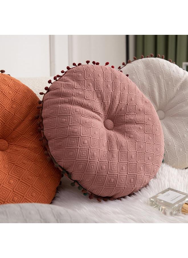 New Modern Simple Small Pumpkin Fur Ball Round Pillow Pillow Office Sofa Cushion Wholesale